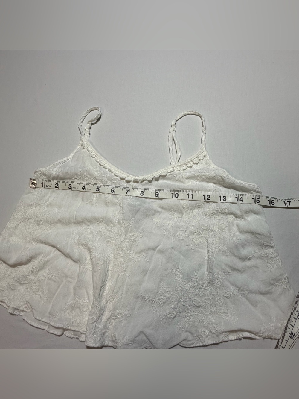 White Lace Trim cami and Shorts Set - Picture 7 of 8
